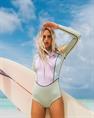 Billabong 1/1mm Salty Dayz Natural Light – Neoprenanzug mit Brustreißverschluss für Frauen