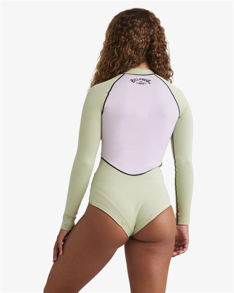 Billabong 1/1mm Salty Dayz Natural Light – Neoprenanzug mit Brustreißverschluss für Frauen