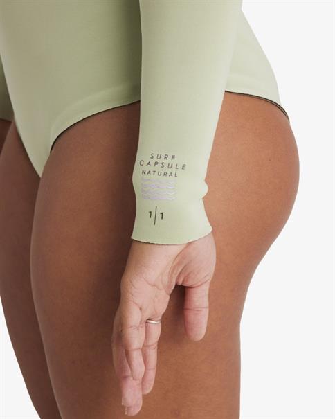 Billabong 1/1mm Salty Dayz Natural Light – Neoprenanzug mit Brustreißverschluss für Frauen