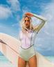 Billabong 1/1mm Salty Dayz Natural Light – Neoprenanzug mit Brustreißverschluss für Frauen