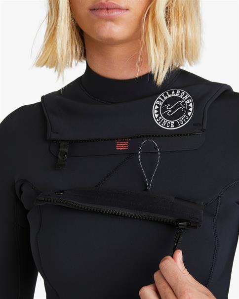 Billabong 4/3mm Salty Dayz Natural - Chest Zip Wetsuit for Women