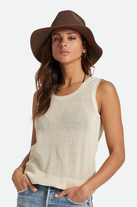 Brixton WESLEY STRAW PACKABLE FEDORA