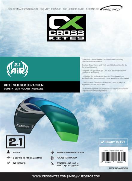 Cross Kites Air 2.1 Blue-Green