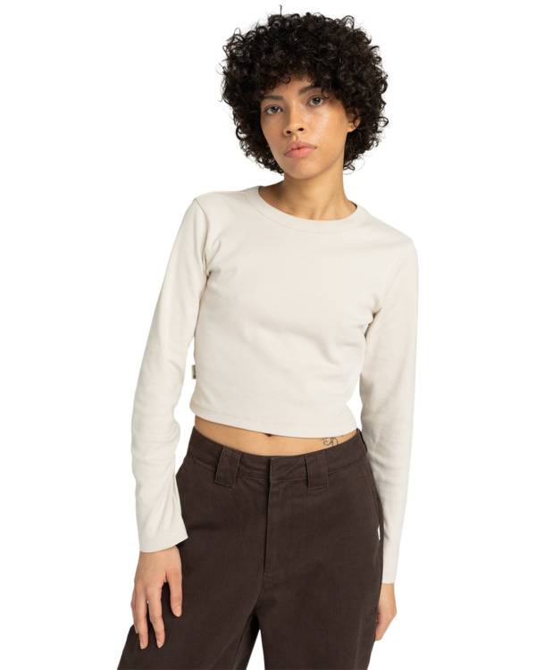 Element Icon Crop - Womnens Skate Lifestyle Long Sleeve Crop T-shirt