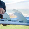 FCS Mid Carver PG Xlarge Clear - Surfboard fins