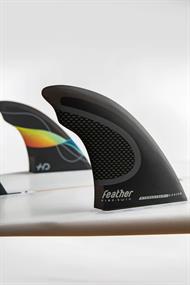 Feather Fins Hydrodynamic Twin 2+1 Single Tab Surfboard Fins