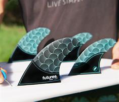 Futures Fins Rasta Quad Honeycomb Bamboo