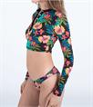 Hurley Fiji Fantasy Crop - Dames L/S Rashguard met knopen