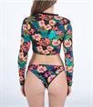 Hurley Fiji Fantasy Crop - Dames L/S Rashguard met knopen