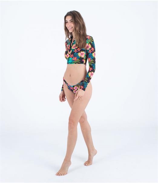 Hurley Fiji Fantasy Crop - Dames L/S Rashguard met knopen
