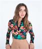 Hurley Fiji Fantasy Crop - Dames L/S Rashguard met knopen