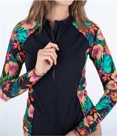 Hurley Fiji fantasy - Dames L/S Rashguard met rits