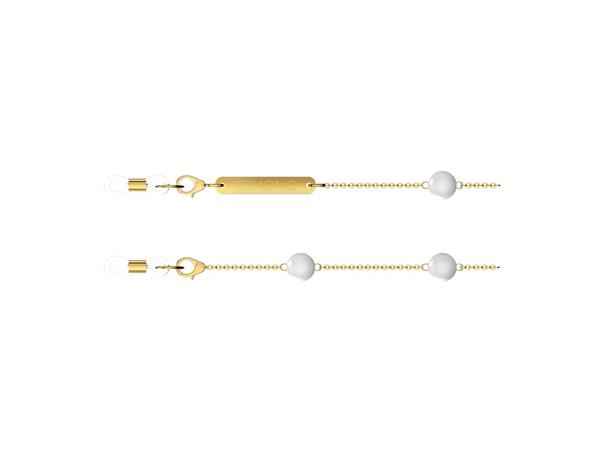 Komono Pearl gold/white sunglass cord