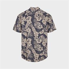 Kronstadt Cuba Poplin Flower Print S/S heren shirt