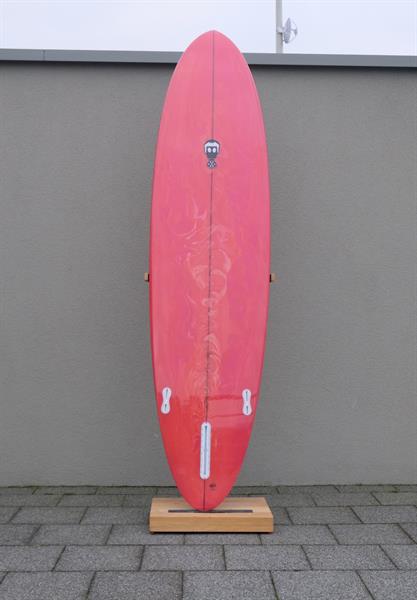 Mark Phipps One Bad Egg Swirl 1 2 FCSII Mid length surfboard