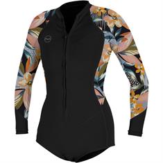 ONeill Bahia 2/1 mm Long Sleeve Front Zip Spring Shorty Dames wetsuit