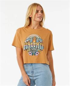 Rip Curl BLOCK PARTY CROP TEE - WOMEN SHORT SLEEVE TEE