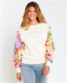 Rip Curl Crew Wavy Print - Dames Surf Lifestyle Pull-Over