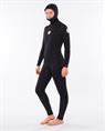 Rip Curl Dawn Patrol 5/4mm Hooded - Dames Wetsuit met Borstrits