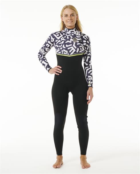 Rip Curl Ebomb 4/3mm Sublime dames wetsuit zonder rits