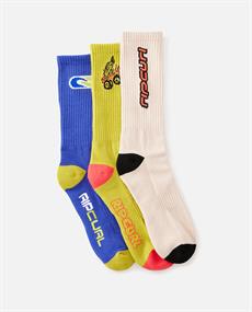 Rip Curl RETRO CREW SOCK 3-PK - MEN CREW SOCK