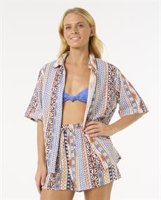 Rip Curl San Carlos - Dames Surf Lifestyle Short Sleeve Blouse