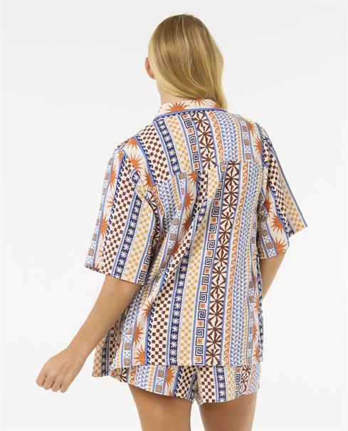 Rip Curl San Carlos - Dames Surf Lifestyle Short Sleeve Blouse
