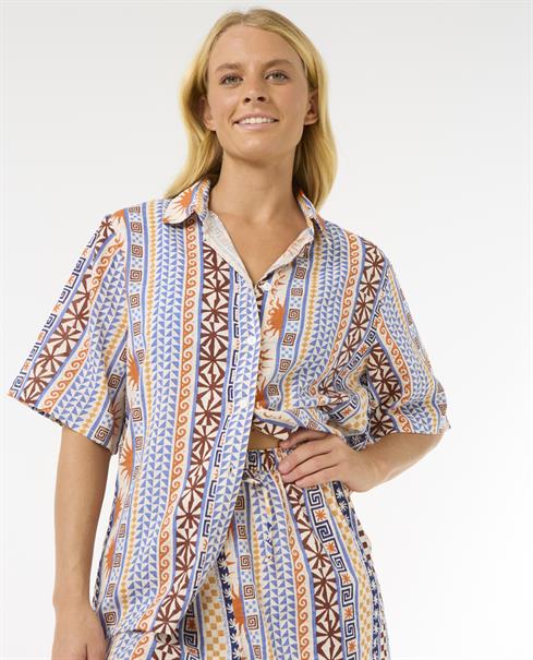 Rip Curl San Carlos - Dames Surf Lifestyle Short Sleeve Blouse