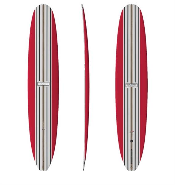 Rodger Hinds Tuflite V-Tech Single Fin longboard Surfboard