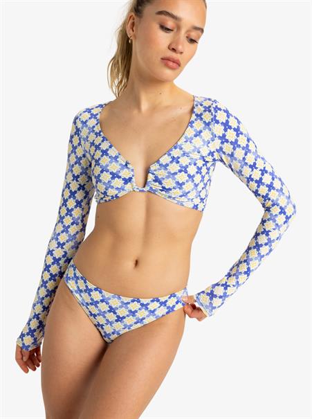Roxy Artsy Tile - Crop surftop met lange mouwen voor dames