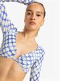Roxy Artsy Tile - Long Sleeves Crop Surf Top for Women
