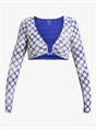 Roxy Artsy Tile - Long Sleeves Crop Surf Top for Women