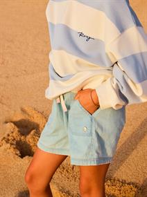 Roxy CALL ON ME - Girls Elastic Waist Denim Shorts