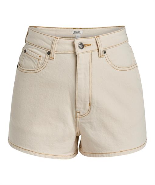 Roxy Chlo Natural - Denim short met relaxte pasvorm voor dames