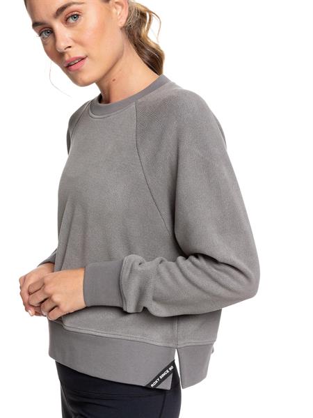 Roxy Instant Crush Cropped Sportieve Sweater van Instant Crush Trui Zwart | Themusthaves.nl