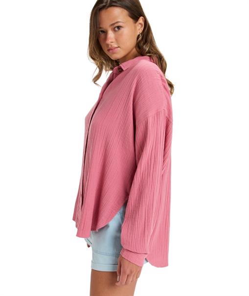 Roxy Morning Time - Oversize Long Sleeves Shirt for Women