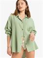 Roxy Morning Time - Oversize shirt met lange mouwen voor dames