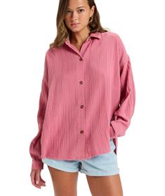 Roxy Morning Time - Oversize shirt met lange mouwen voor dames