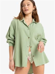 Roxy Morning Time - Oversize shirt met lange mouwen voor dames