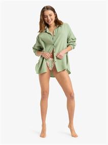 Roxy Morning Time - Oversize shirt met lange mouwen voor dames