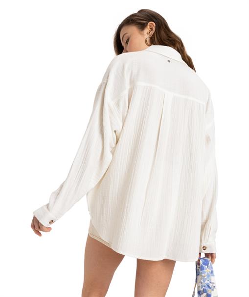 Roxy Morning Time - Oversize shirt met lange mouwen voor dames