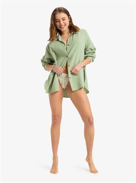 Roxy Morning Time - Oversize shirt met lange mouwen voor dames
