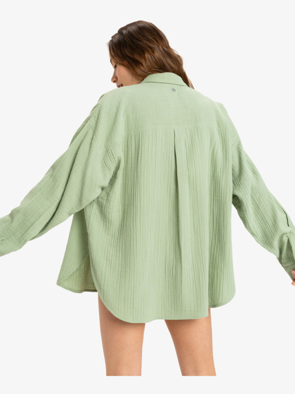 Roxy Morning Time - Oversize shirt met lange mouwen voor dames