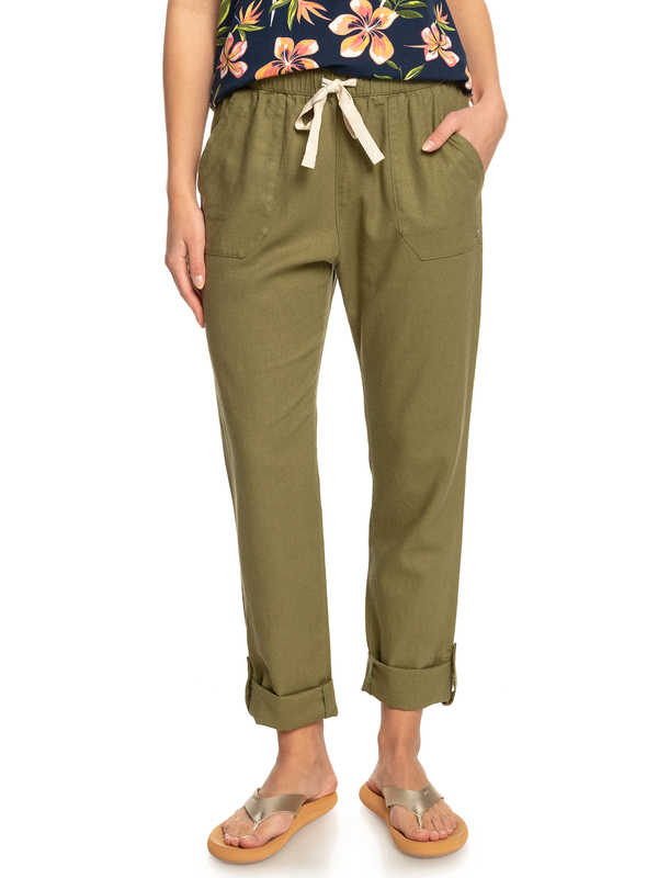 ROXY On The Seashore - Linen Cargo Trousers for Women