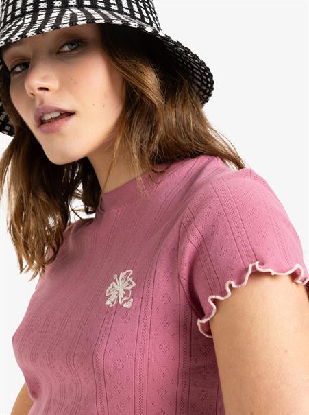 Roxy Pointelle - T-shirt met korte mouwen voor dames