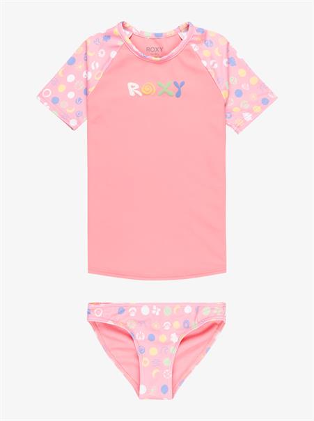 Roxy Roxy Dot - Tweedelige Rashguard-set met korte mouwen voor meisjes 2 - 7