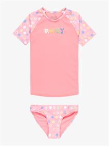 ROXY Roxy Dot – Zweiteiliges Rashguard-Set mit kurzen Ärmeln für Mädchen 2–7