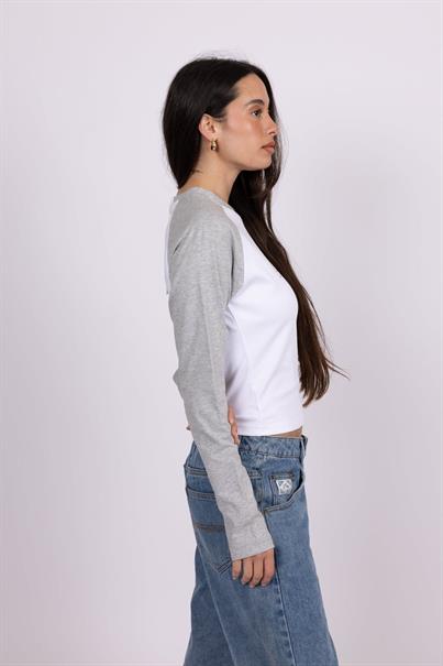 Rusty Norty - Dames T-shirt met lange mouwen en raglanmouwen