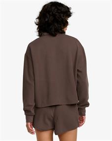 RVCA Glory Waffle - Dames Outdoor Lifestyle Mock Neck Sweater