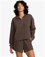 RVCA Glory Waffle - Womens Outdoor Lifestyle Mock Neck Sweater